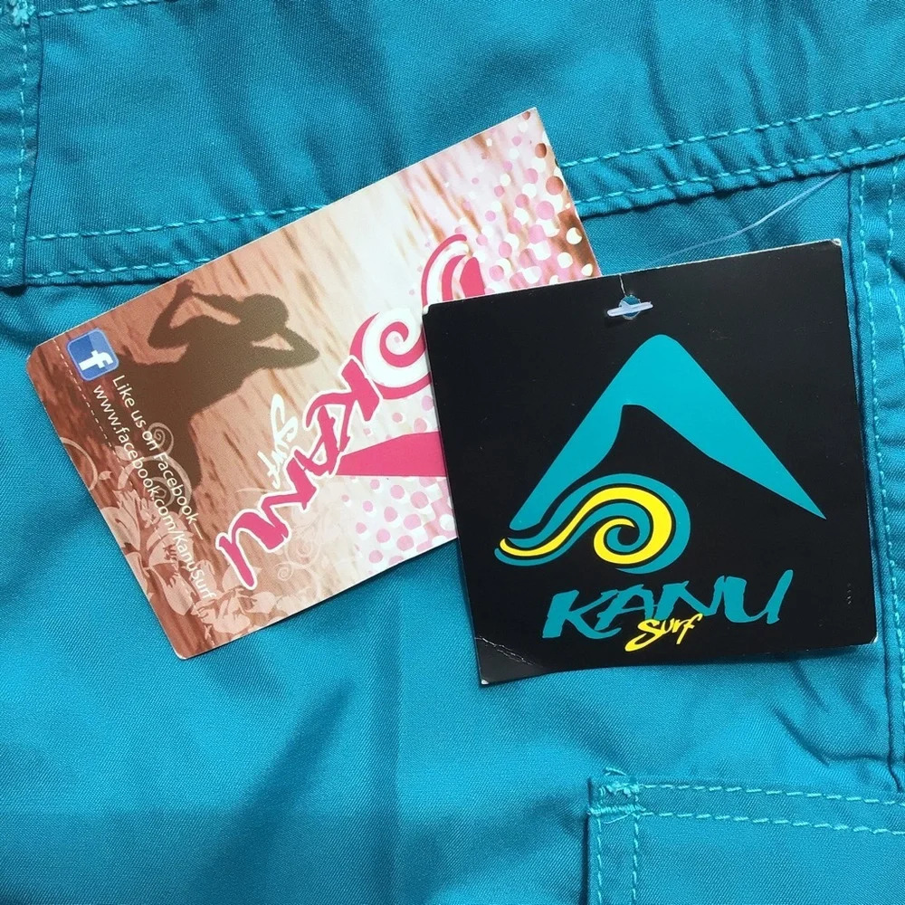 Kanu Surf Breeze Aqua Cargo Pockets Board Shorts - Size 0 - Picture 5 of 7
